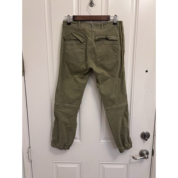 Nili Lotan French military $375 Army Green wide leg cropped Pants sz 4 2609988 - Picture 6 of 12